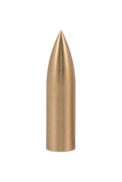 Brass Bullet Pile - screw-on is an increasingly popular variant.